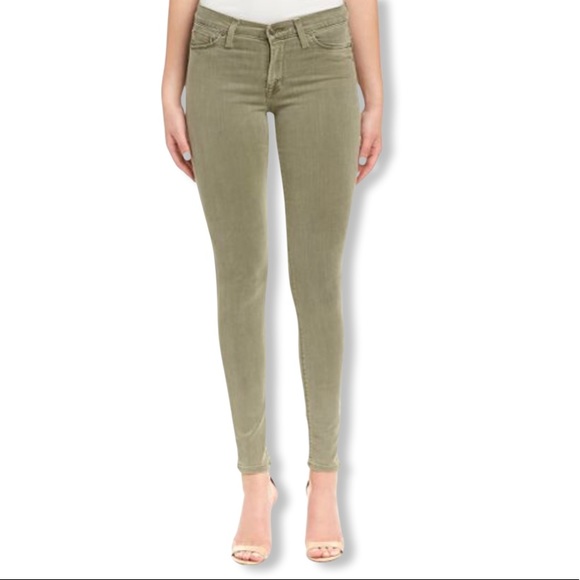 Green Denim, Hudson Natalie Jeans, 5-Pocket Style, Cotton Blend Stretch - Picture 2 of 14